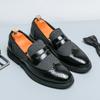 Модная мужская кожаная повседневная обувь в британском стиле, обувь для вечеринок, банкетов, формальных мероприятий, мужская обувь с острым носком для свадьбы, износостойкая