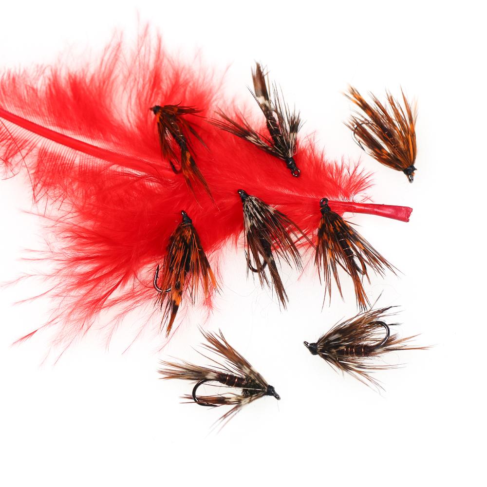 12# Коричневый Оранжевый Адамс Традиционная Мокрая Мушка Колючая Мушки для Окуня Лосося Хариуса Форели Нахлыстовые Приманки