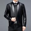 Осень и зима новая кожаная куртка мужская натуральная кожаная куртка мужская овчина мужская куртка воротник стойка деловая мужская одежда