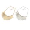 Sparkling Bars Choker Metallic Necklace Bib Chunky Collar Fringe Necklace Metal Tassel Punk Jewelry for Women