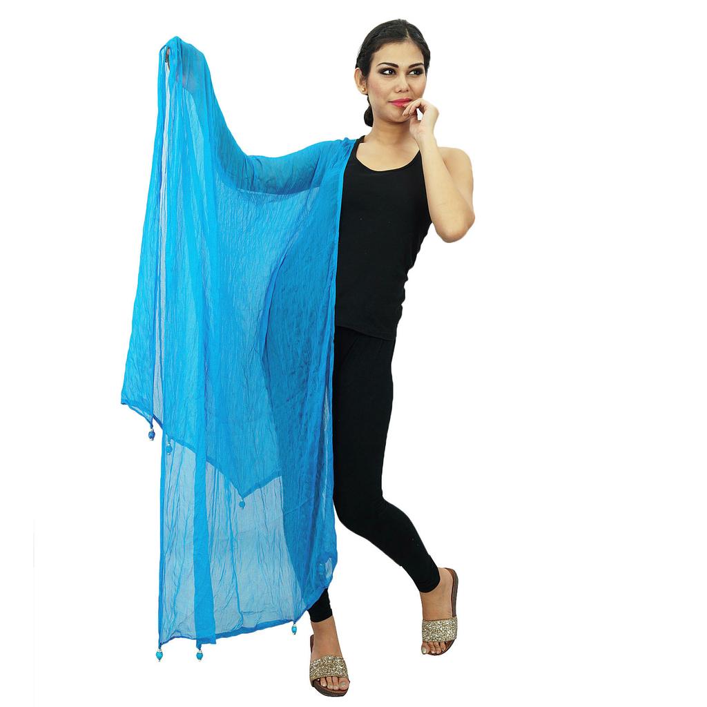 Длинный палантин из шифоновой смеси Dupatta Neck Wrap Женские индийские шарфы Chunni