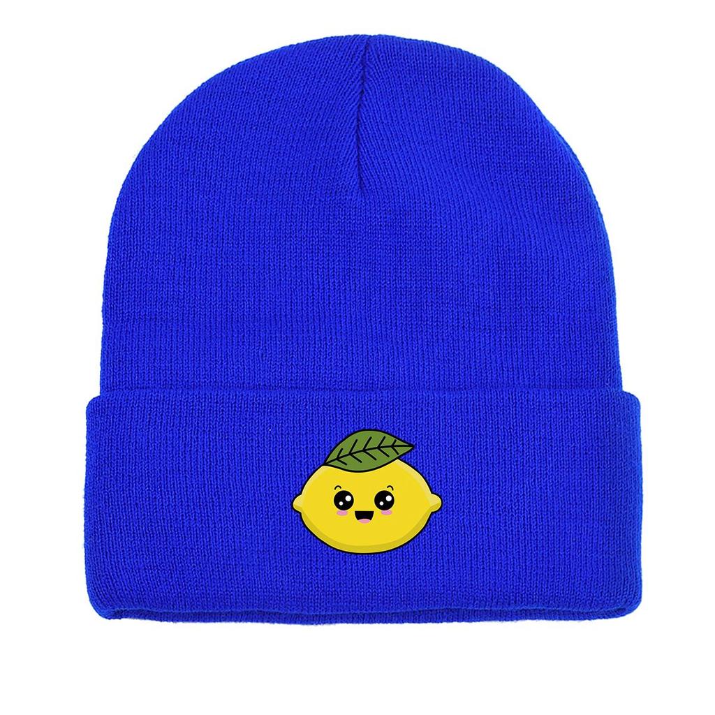 Mango Winter Knitted Cap Beanie, Cartoon Fruit Woman Cap Lightweight Soft Hip Hop Bobble Hat Knit Hat Beanie