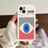 B-Bauhaus Fashion Retro Art Leather Phone Case For IPhone 16 16e 15 14 13 12 11 Pro Max Plus Mini Cover