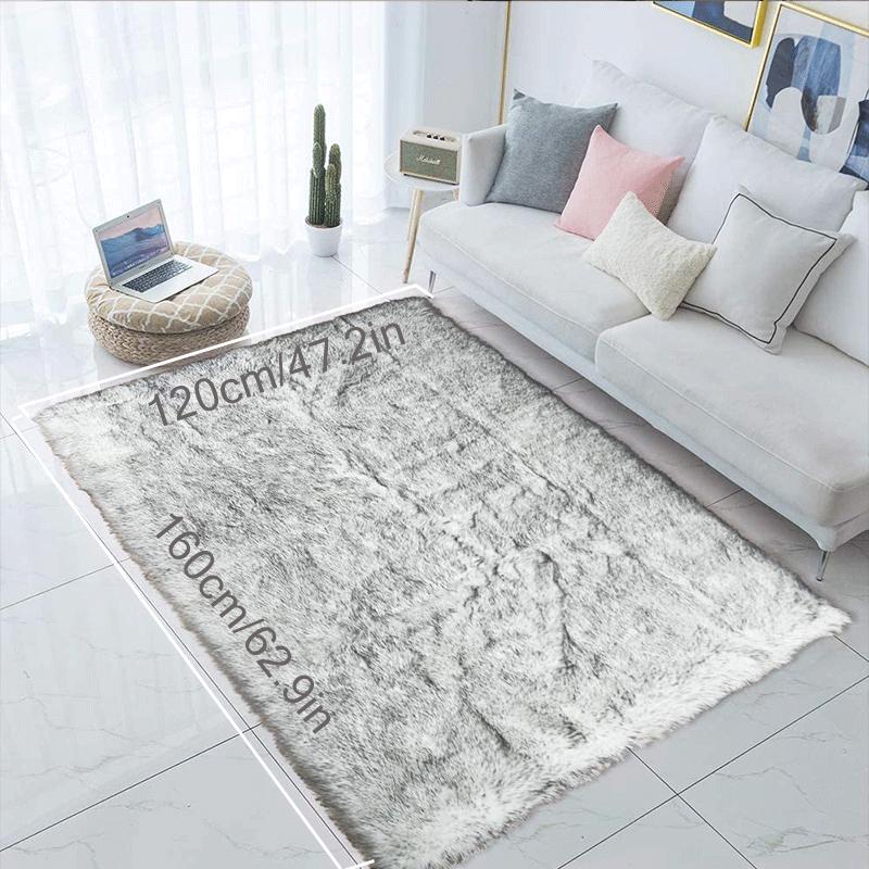 Мягкий пушистый ковер для спальни, меховые напольные коврики, пушистый коврик для детской комнаты, овчинные диванные подушки, мохнатый ковер для гостиной