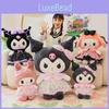 With Melody Bowknot Dress Plush Toy Cartoon Stuffed Doll Decoration Kids Gift