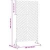 Privacy Screen Gray 100 x 50 x 180 cm Steel