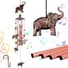 35inch Wind Chimes With Elephant Metal Tubes Outdoor Garden Yard Decoration Retro Creative Hanging Wind Chimes Ornaments