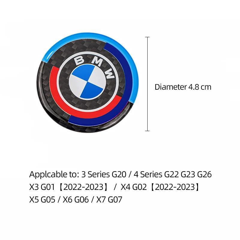 BBIR2 DMT-BMW Knob Decor Trim Cover Firm Attachment Not Easy Peel Off Center Console Multimedia Button Protective Sticker for BMW