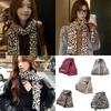 Leopards Print Plush Scarf Soft And Warm Neckerchief Fashionable Winter Scarves Suitable for Skiing and Camping