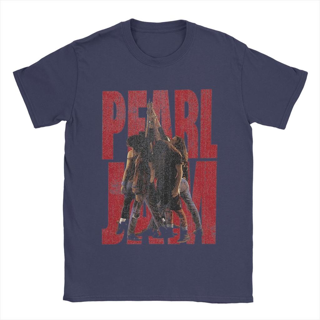 Футболки Pearls Jams для мужчин, юмористические, из чистого хлопка, с круглым вырезом, с коротким рукавом, с принтом.