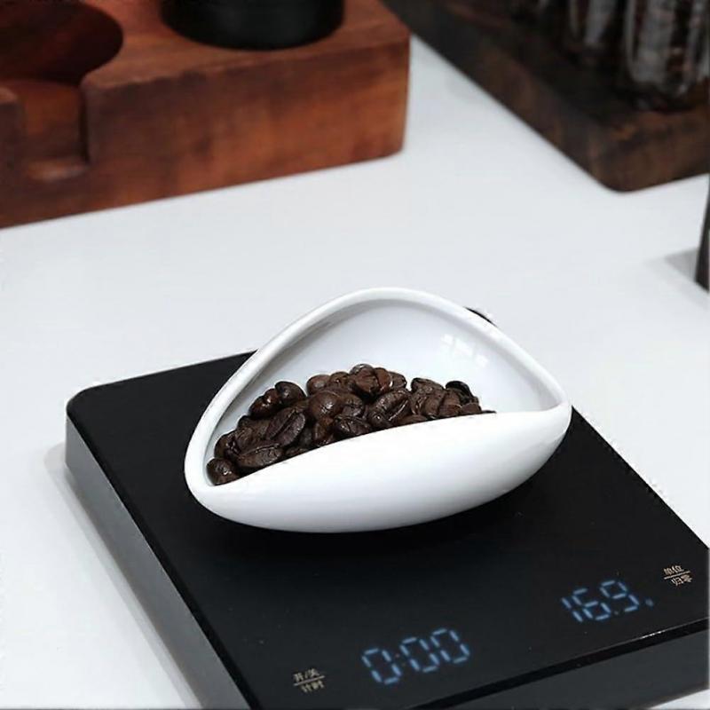 Coffee Beans Dosing Cup, White Pottery Tea Scoops, Coffee Dosing Tray, Great Precision in Every Brew
