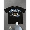 Unisex Oversized Black Tshirt Saint Letter Eye Cross Graphic Print Back Tee Sunshine In Your Eyes Vintage Streetwear Short Sleeve