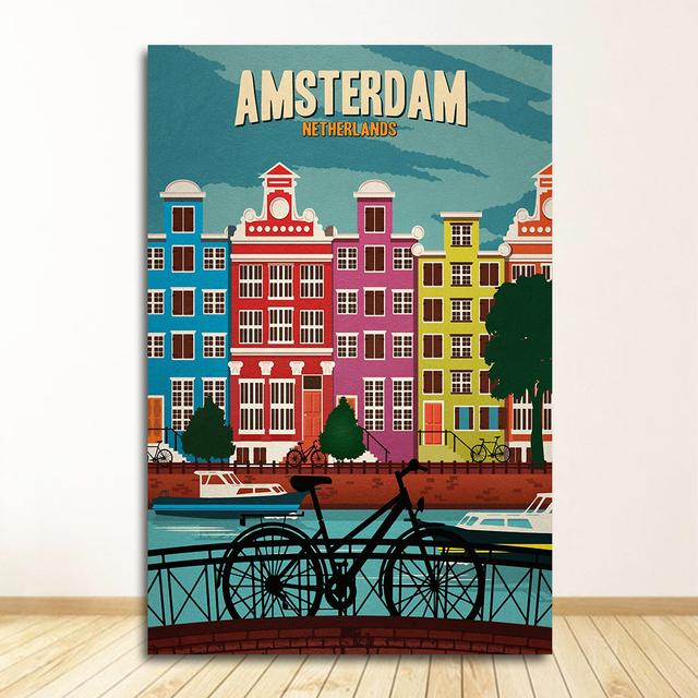 Отпечатки, настенное искусство, холст, живопись, домашний декор, Бангкок, Тель-Авив, Европа, тур по городу, путешествия, пейзажи, винтажный пейзажный постер