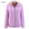 Thickened Warm Cotton Coat Slim Fit Wool Hooded Close Fitting Women's Large Size Casual Fashion Solid Color Tops