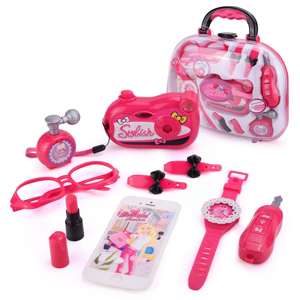 Игровой домик для девочек, игрушки, инструменты для макияжа, имитация косметического футляра, детский ролевой игровой домик