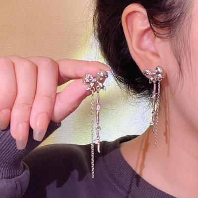 Серьги-бабочки с длинными кисточками из серебра 925 пробы для женщин: Роскошный стиль фей