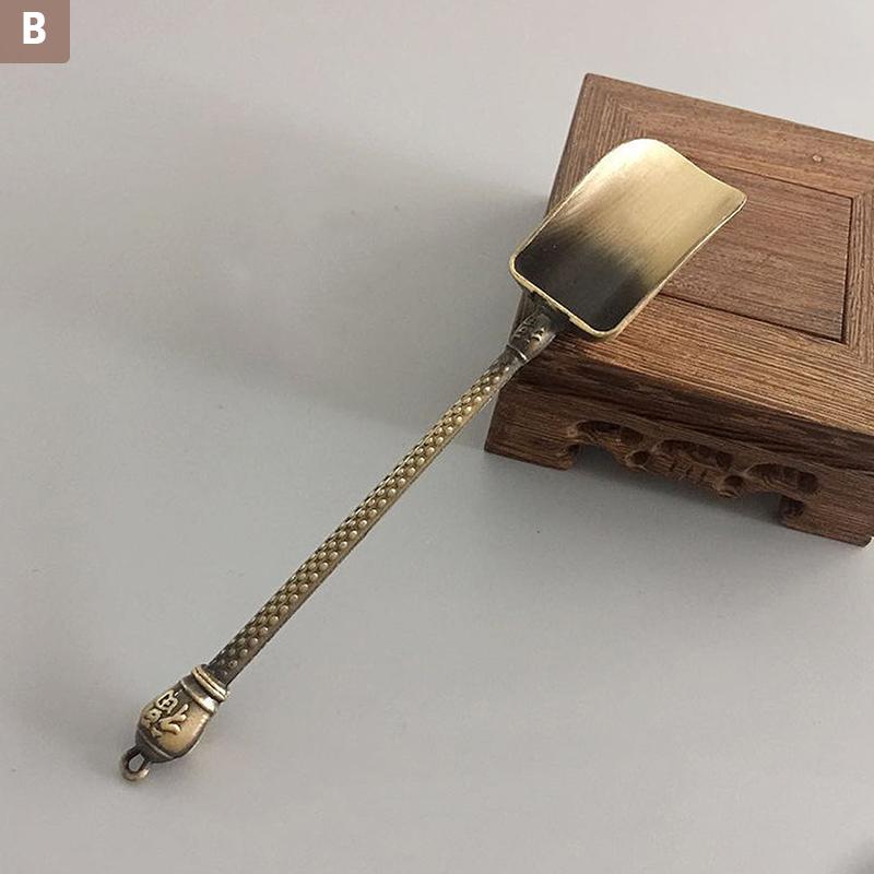 Чайные ложки в форме лопаты, чайные аксессуары в китайском стиле, медные ложки для сахара