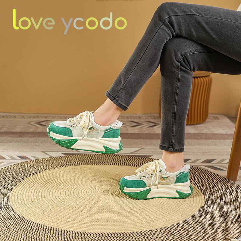 Women and Girls Students Spring and Fall Fashion Casual Platform Raised Comfortable Sneakers