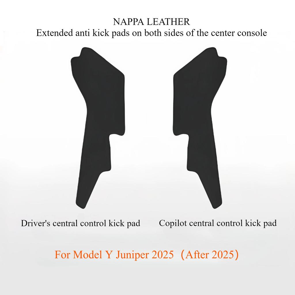 Anti Kick Pads for Tesla Model Y Juniper 2025 Whole Car Nappa Leather Interior Decoration Rear Seat Backrest Mats Accessories