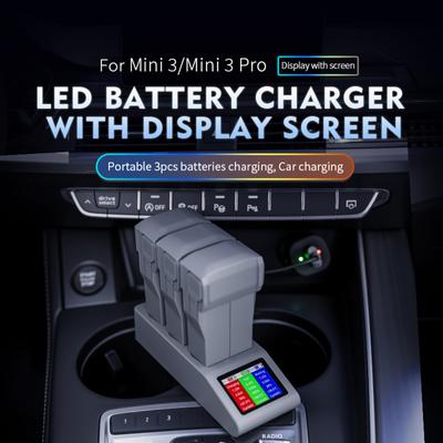 Зарядная станция Intelligent Flight Battery Charger Зарядка до 3 аккумуляторов Совместимость с дронами DJI Mini 3/3 Pro/Mini 4 Pro