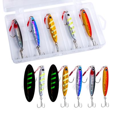 Goture Metal Jig Boat Fishing Lure Set Shore Jigging 7 см 30 г 5 цветов