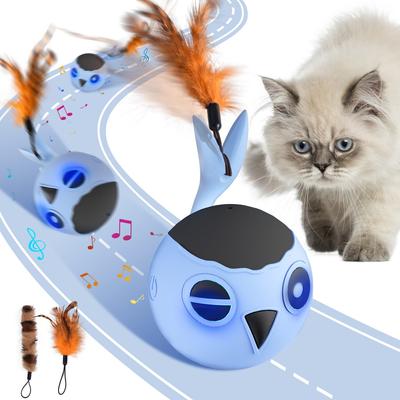 Игрушка для кошек ORSDA, Интерактивная игрушка-мяч для кошек для домашних кошек, Для взрослых кошек и котят всех пород, Активируется высокоскоростным вращательным движением,