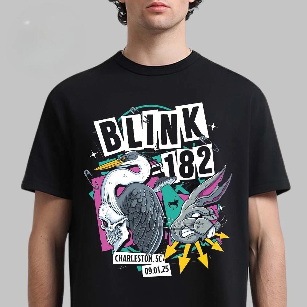 2026 Лето Blink 182 Гилфорд Нью-Гэмпшир Missionary Impossible Tour Место проведения Футболка В Банке New Hampshire Pavilion