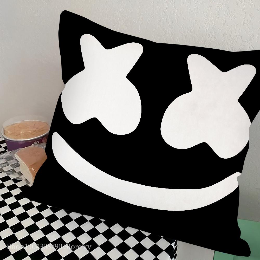 Наволочка для подушки DJ M-Marshmello Квадратная подушка Спальня Диван Подушка для отдыха и комфорта Автомобиль Гостиная Домашний декор