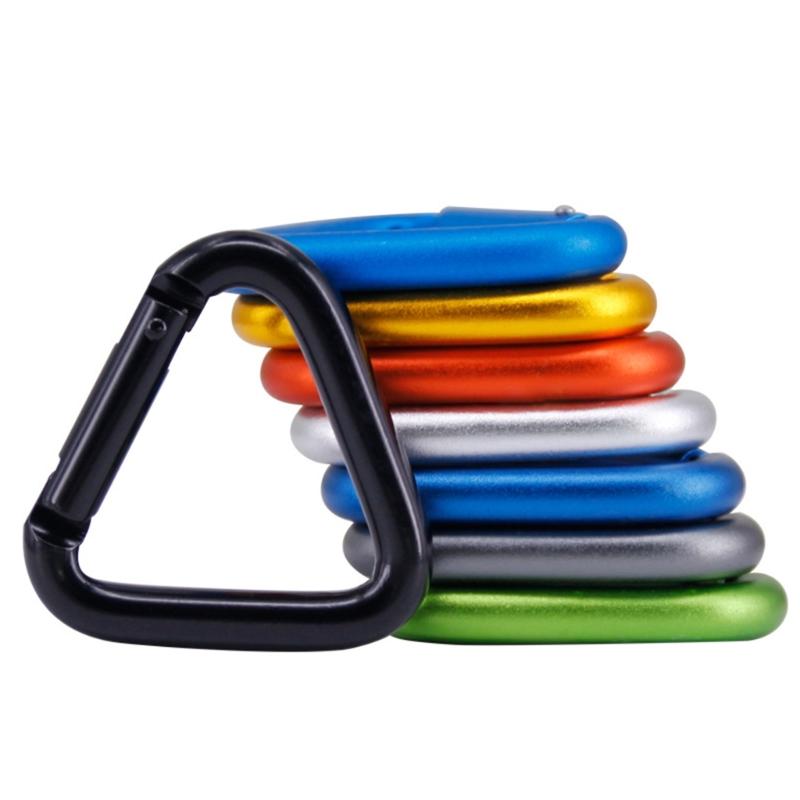 Spring Locking Carabiner Aluminum Alloys Carabiner Keychains Hook Clip Locking Carabiner Hiking Clip with Spring Snap