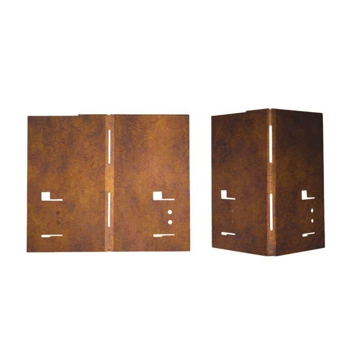Coin acier Corten bordure pelouse 8x8x13,5 cm Beeteinfassung
