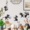 Fun-f164 Cartoon Mouse Stealing Cheese Kitchen Restaurant Home Beautification Wall Stickers Self-adhesive