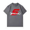 Men's 100% Cotton Crew Neck Short Sleeve T-Shirt, Stylish Letter and Wrench Print Casual Comfortable Loose Fit Tee for Daily Outdoor Wear, Lightweight