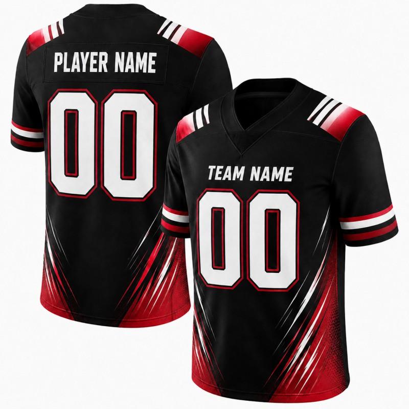 Custom American Football Jersey Adults Kids Sublimation Printed Team Name Number Sportswear Training Game Uniform