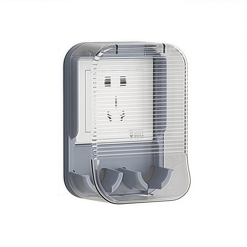 Easy Install Waterproof Socket Cover Protection Kitchen Bathroom Protector Socket Plate Guard Creative Home Decor