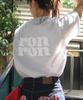 RONRON Back Logo Basic Fit T Shirt White Melnage