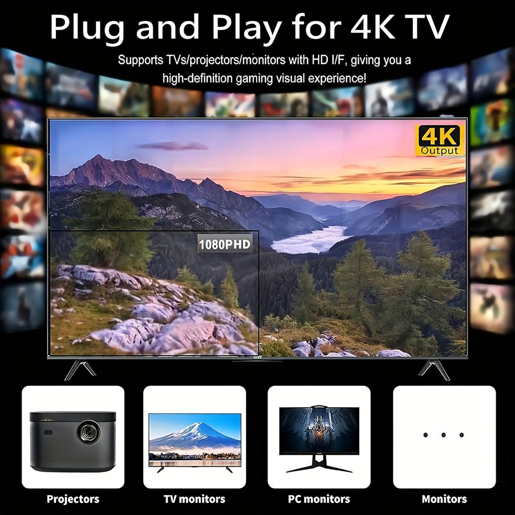 Портативная игровая консоль M8: Домашняя двойная игровая консоль, классическая беспроводная игровая приставка в стиле ретро, беспроводной контроллер 2.4G Plug and Play, лучший выбор подарка