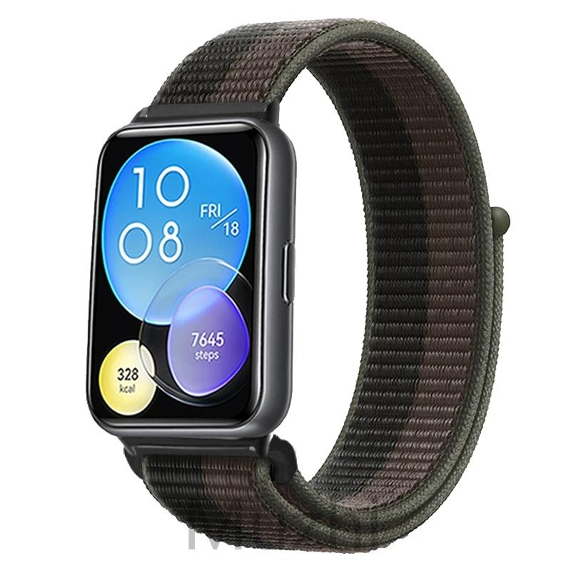 Нейлоновый ремешок для Huawei Watch Fit 2 Ремешок для умных часов Аксессуары для замены браслета Correa Huawei Watch fit2 active