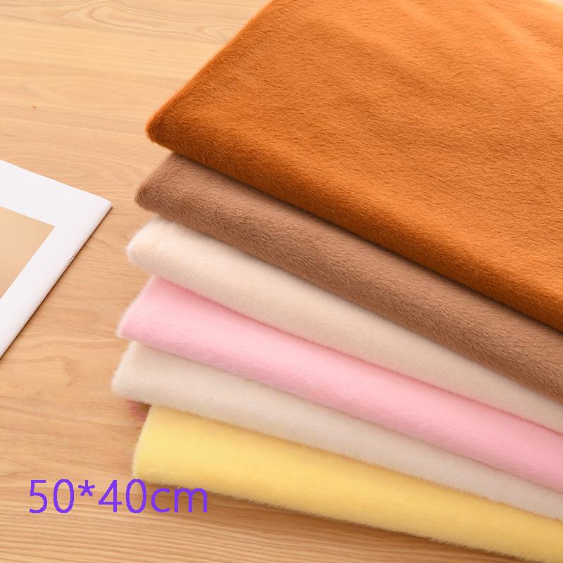 50x40 см Новый Плюшевая ткань под искусственный мех норки Однотонная Для DIY шитья Осень Зима Теплая одежда Кукольные игрушки Материал для рукоделия