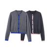 European and American style, new women's clothing, foreign style fashionable splicing knitted jacket 3581/005/802