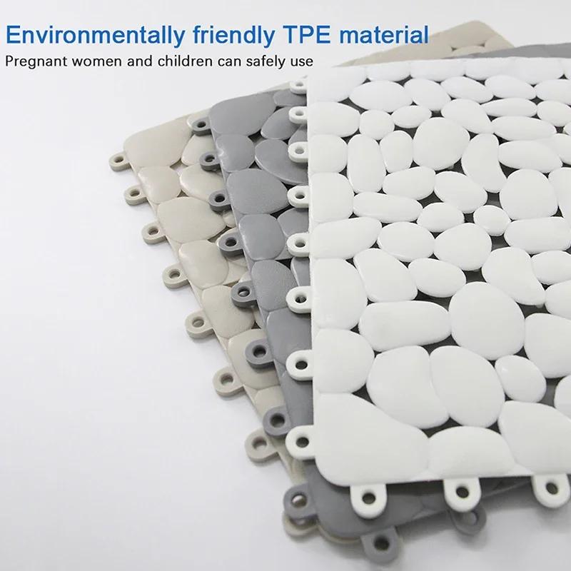Блокирующиеся резиновые напольные плитки нескользящий коврик для бассейна мягкий ПВХ стыкующийся коврик для душа уличный подушка коврик для ванной комнаты палуба сливной бассейн