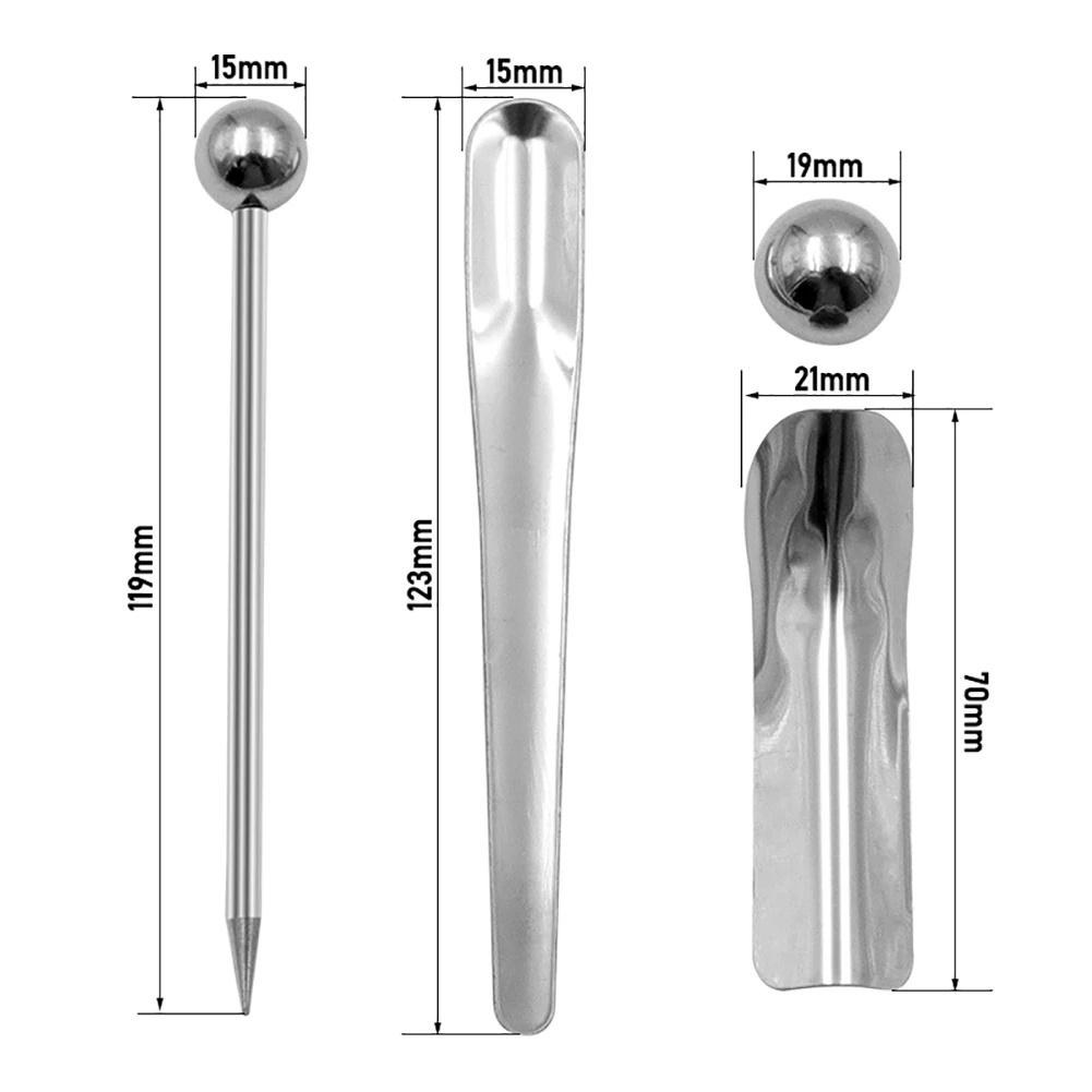 5Pcs Beauty Seam Construction Tool Set Floor Tile Grout Repair Steel Pressed Ball Stick Corner Angle Scraper Wall Gap Cleaner