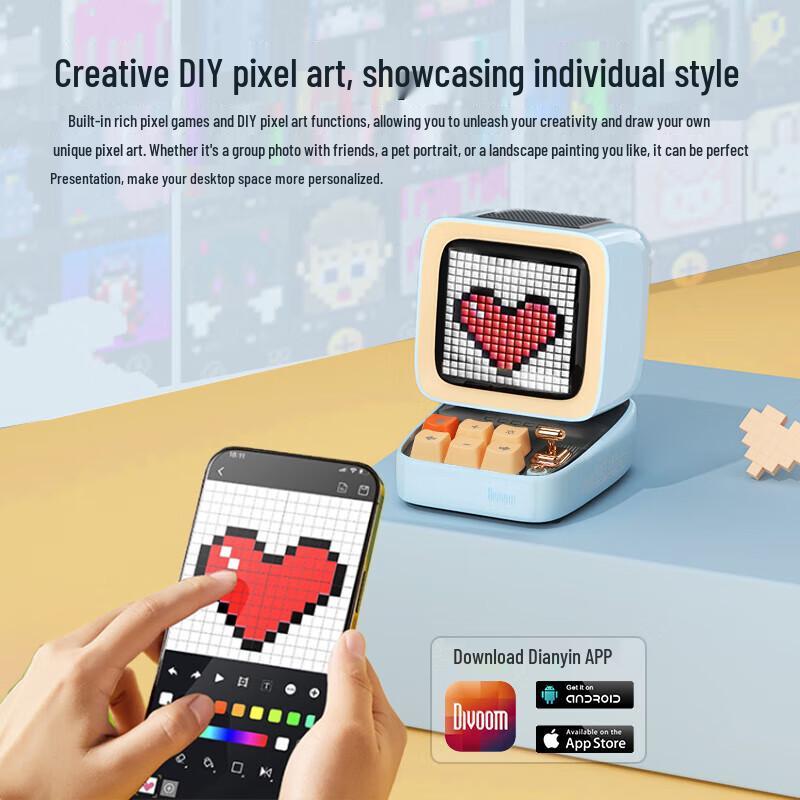 Divoom Ditoo Ретро Пиксельная Bluetooth Колонка и Мини KTV Микрофон