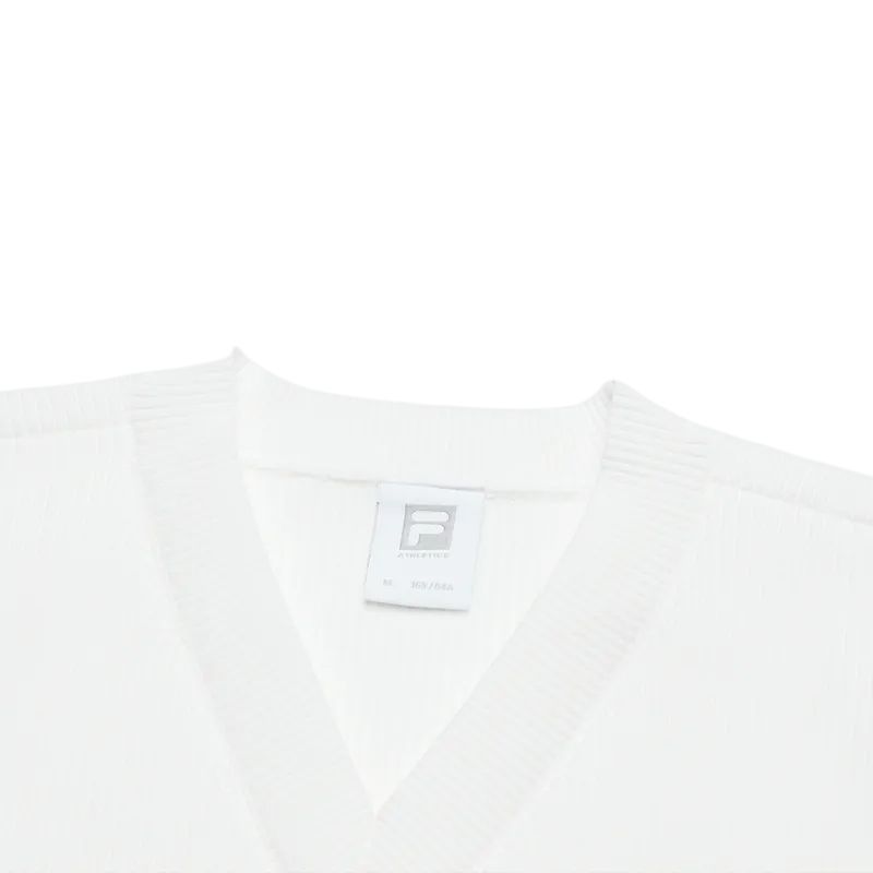 Fila X Hailey Коллаборация Простой Универсальный Удобный Студенческий Стиль Теннисная Рубашка Женские топы Белый A71W523102F-WT
