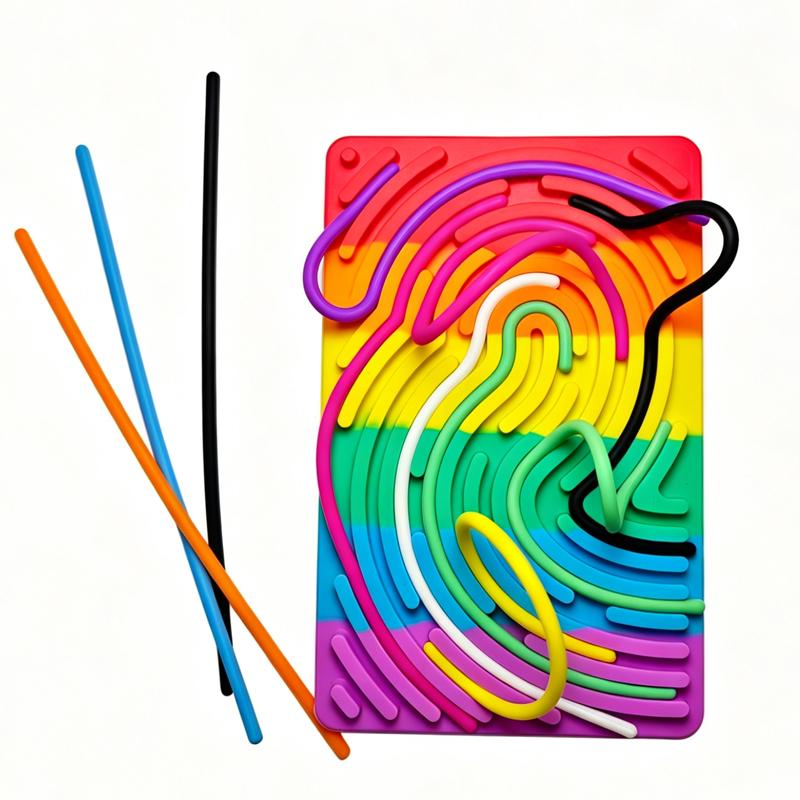 Sensory Activity Board Silicone Fidget Toy Calming Down Quiet Stress Anxiety Adhd Best Gifts For Kids Boys Girls