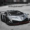 1:24 Lamborghini Veneno Alloy Model Car with Sound, Light, and Multi-Doors - Pull Back Action Boy's Toy