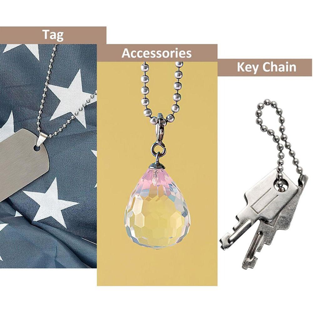Adjustable Bead Link Chain 300cm Long Length Mini Keychain Ceiling Fan Pull Chain Tags