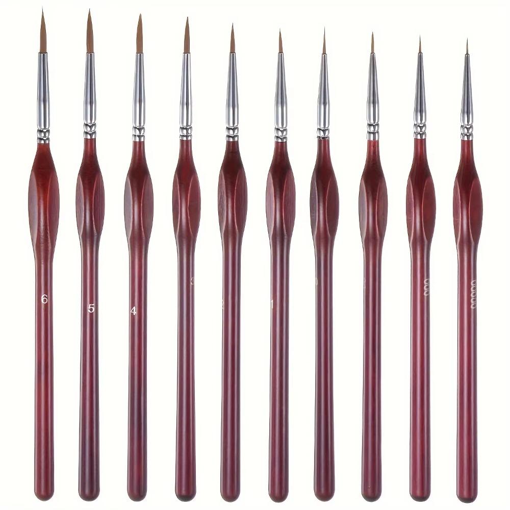 11/10pcs with Micro Tips Precision Paint Brush Set for Fine Detail Hand Drawn Watercolor