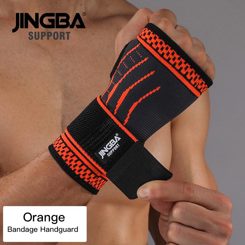 JINGBA SUPPORT 1 шт. Футбольный бандаж для голеностопа+Наколенник для баскетбола Налокотник защитный протектор +Напульсник боксерская кистевая повязка Поддержка