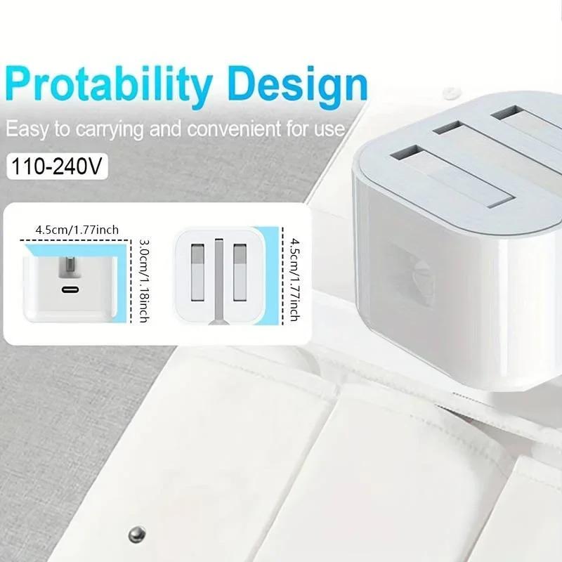 Зарядное устройство UK USB C для iPhone 15 14 13 Pro QC3.0 Quick Charge PD 25W Type C Быстрая зарядка Дорожное зарядное устройство Адаптер питания