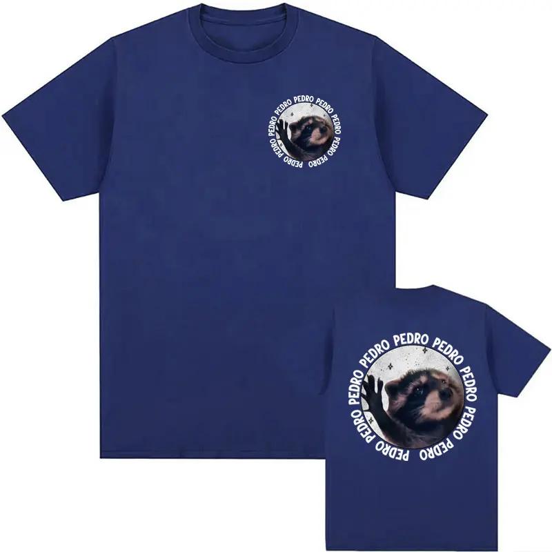 Смешной Енот Педро Танцующий Мем Футболка Мужская Женская Винтажная Мультяшная Y2k Уличная Футболка Мужская 100% Хлопок Круглый Вырез Футболка Топы
